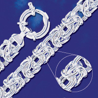 Men's Hollow Byzantine Sterling Silver Bracelet  2980-8